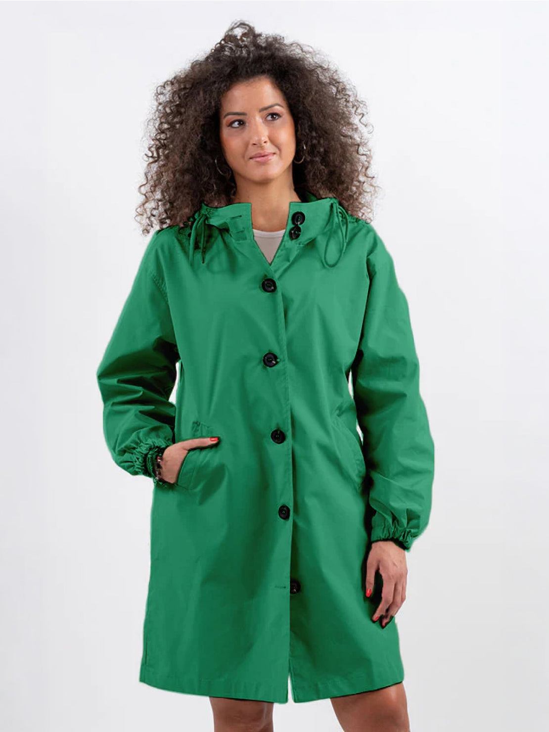 Longlynn Longline Hooded Coat – Oversized Water Resistant Women Casual Windbreaker Rain Jacket