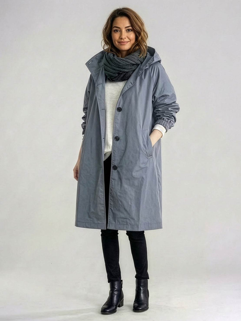 Longlynn Longline Hooded Coat – Oversized Water Resistant Women Casual Windbreaker Rain Jacket