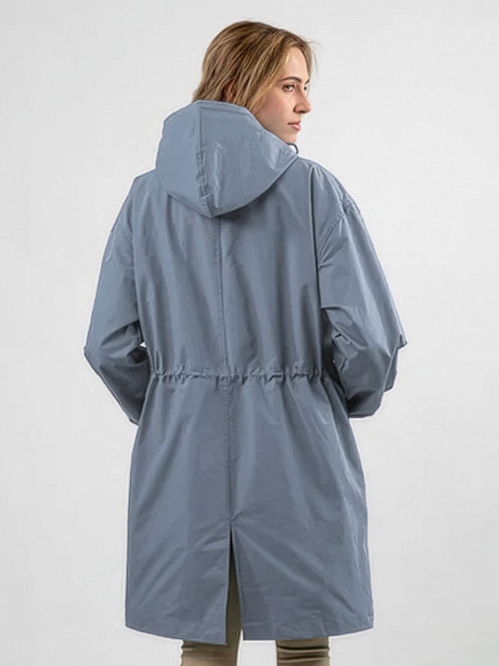 Longlynn Longline Hooded Coat – Oversized Water Resistant Women Casual Windbreaker Rain Jacket