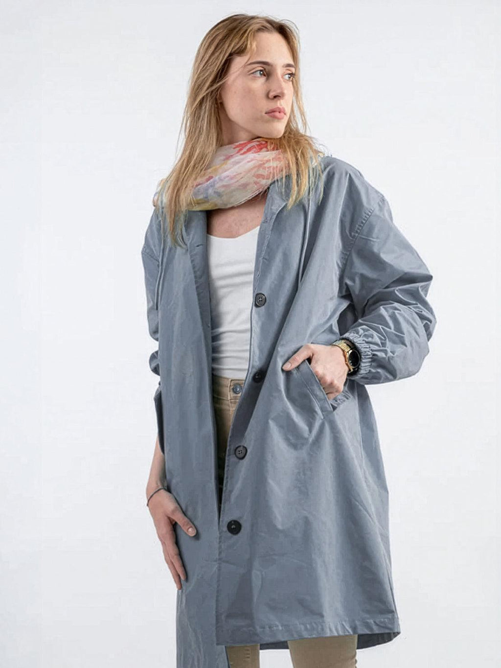 Longlynn Longline Hooded Coat – Oversized Water Resistant Women Casual Windbreaker Rain Jacket