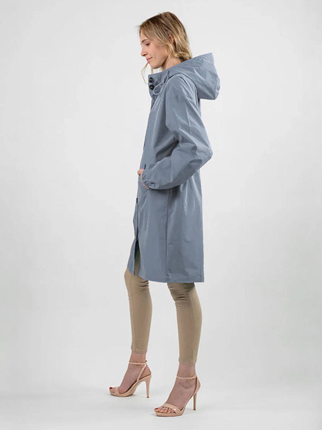 Longlynn Longline Hooded Coat – Oversized Water Resistant Women Casual Windbreaker Rain Jacket