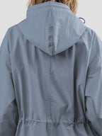 Longlynn Longline Hooded Coat – Oversized Water Resistant Women Casual Windbreaker Rain Jacket