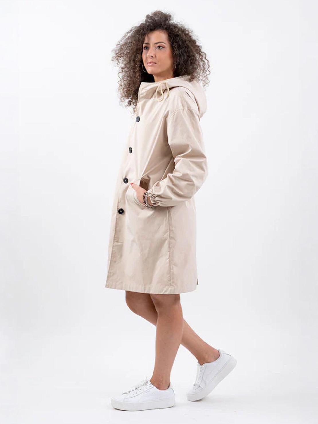 Longlynn Longline Hooded Coat – Oversized Water Resistant Women Casual Windbreaker Rain Jacket