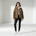 Quilten Oversized Cropped Puffer Jacket – Quilted Winter Women Puffer Coat Sherpa Lined Casual Streetwear