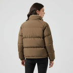 Quilten Oversized Cropped Puffer Jacket – Quilted Winter Women Puffer Coat Sherpa Lined Casual Streetwear