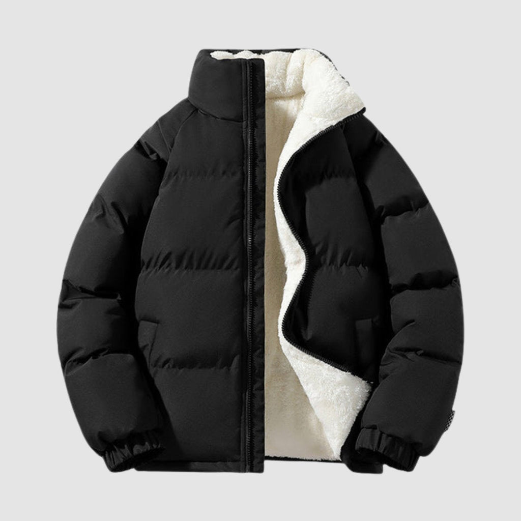 Quilten Oversized Cropped Puffer Jacket – Quilted Winter Women Puffer Coat Sherpa Lined Casual Streetwear