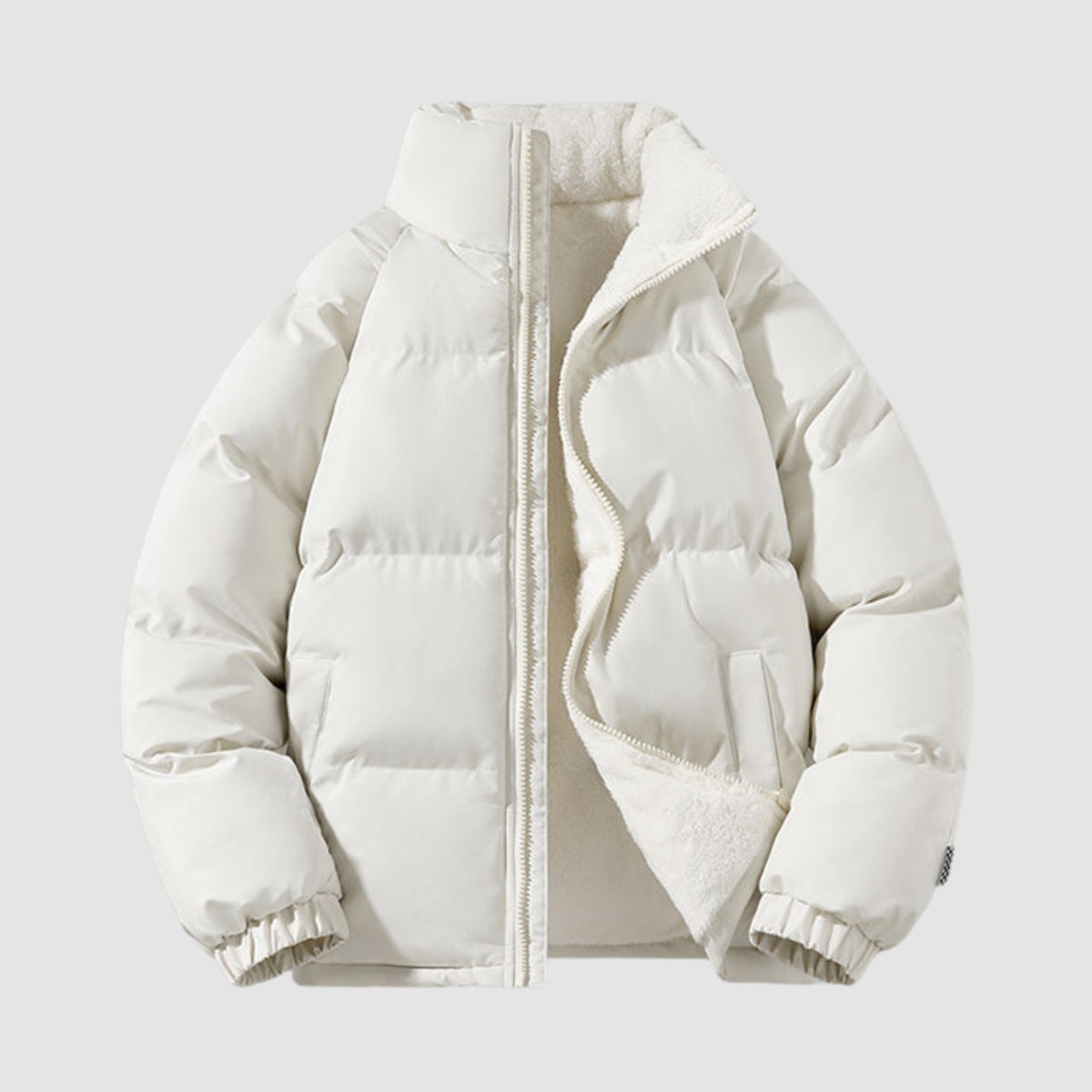 Quilten Oversized Cropped Puffer Jacket – Quilted Winter Women Puffer Coat Sherpa Lined Casual Streetwear