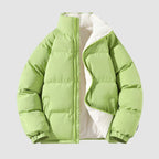 Quilten Oversized Cropped Puffer Jacket – Quilted Winter Women Puffer Coat Sherpa Lined Casual Streetwear