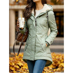 Quilven Faux Fur Hooded Parka – Women Longline Winter Coat Casual Outdoor Warm Parka Jacket